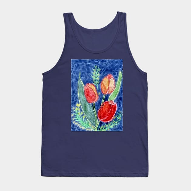 Tender Tulips Tank Top by Mila-Ola_Art